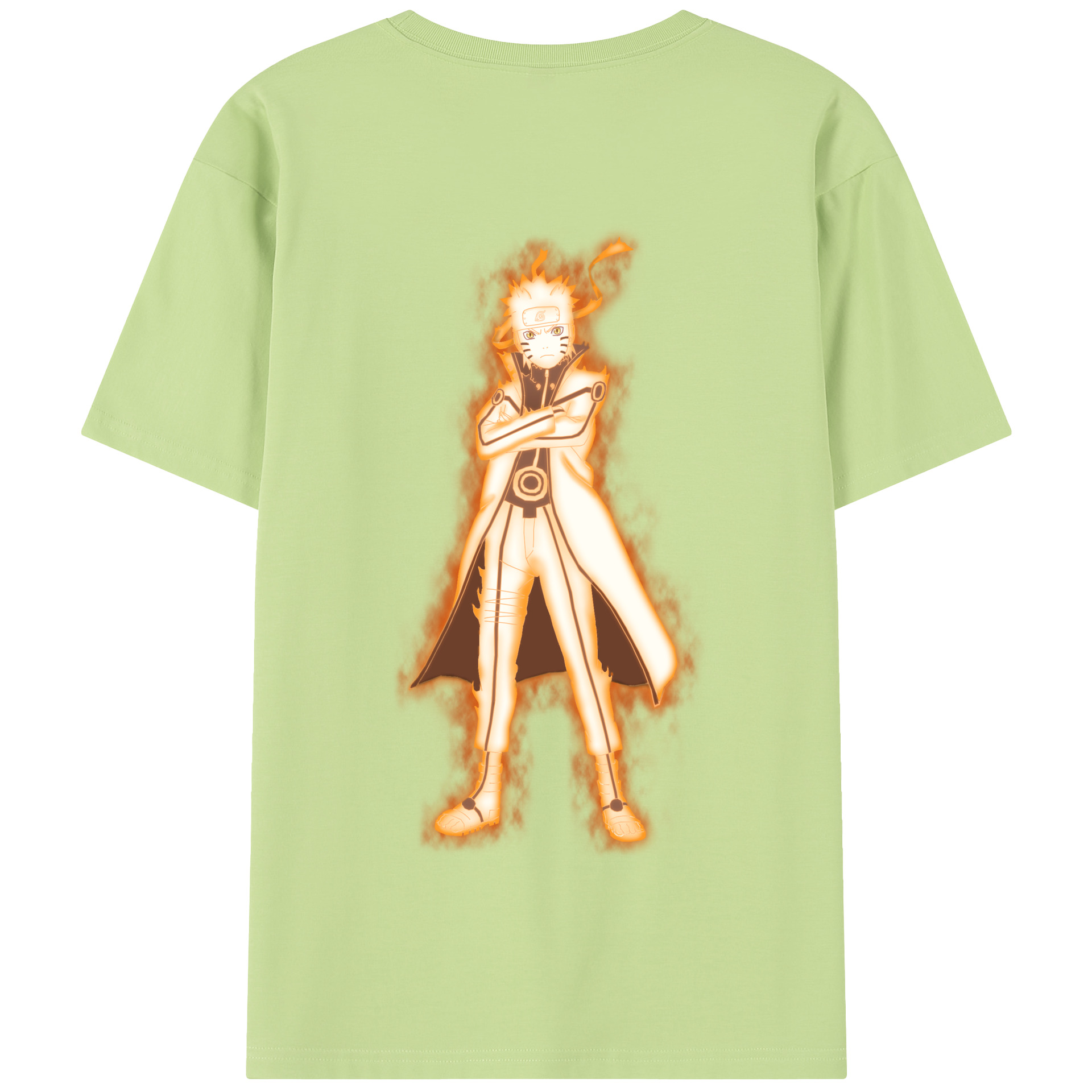（画像用） NARUTO -ナルト- うずまき ナルト Uzumaki Naruto 綿100％半袖Tシャツ（背面プリント）